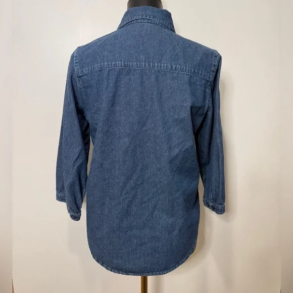 Elegant Blue Button-Down Shirt - Picture 4 of 4